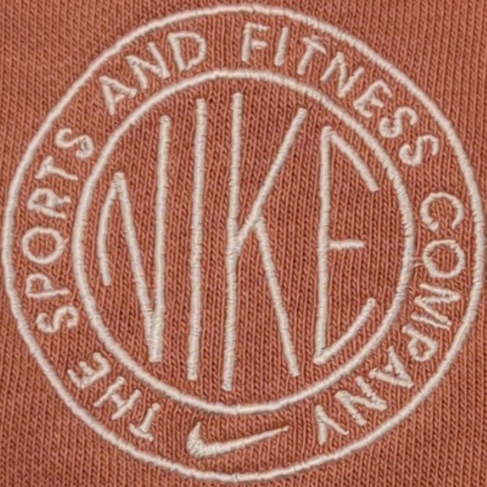 Nike Sportswear French Terry Snap Front Cardigan Sweatshirt Rust Orange XL - Picture 5 of 7